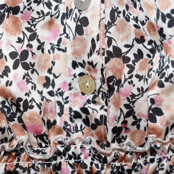 NWT Anthropologie Fig & Flower Floral Satin Dress - Picture 3 of 7